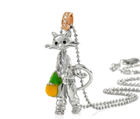 Collana La Gatta Gioielli Donna Gatta Fricchettona in Argento Zirconia LG14CL - LG14CL